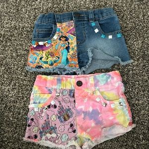 Disney cute girl shorts 4T Aladdin princess jasmine and Minnie Mouse